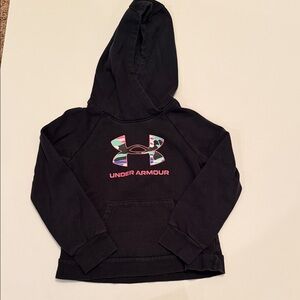Under Armour Kids Black Hoodie with Colorful Logo